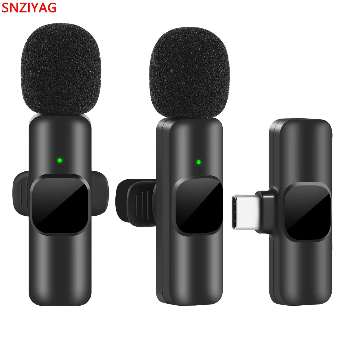 New Wireless Lavalier Microphone Portable Audio Video Recording Mini Mic for iPhone Android Live Broadcast Gaming Phone Mic - mariaestalocashop