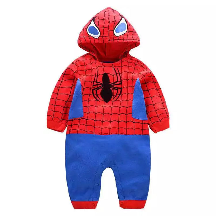 Summer Spring Newborn Baby Boys Rompers Cartoon Spider Man Print Infan