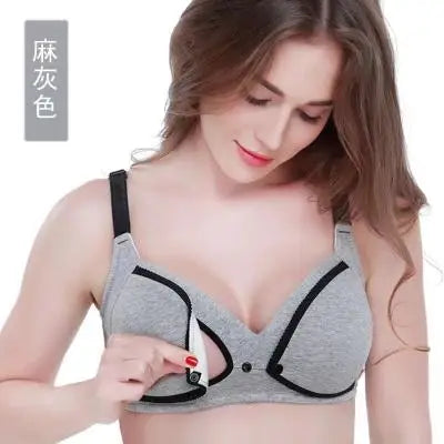 Breastfeeding Bra Natural Color Large Size Nursing Quality Cotton Moth