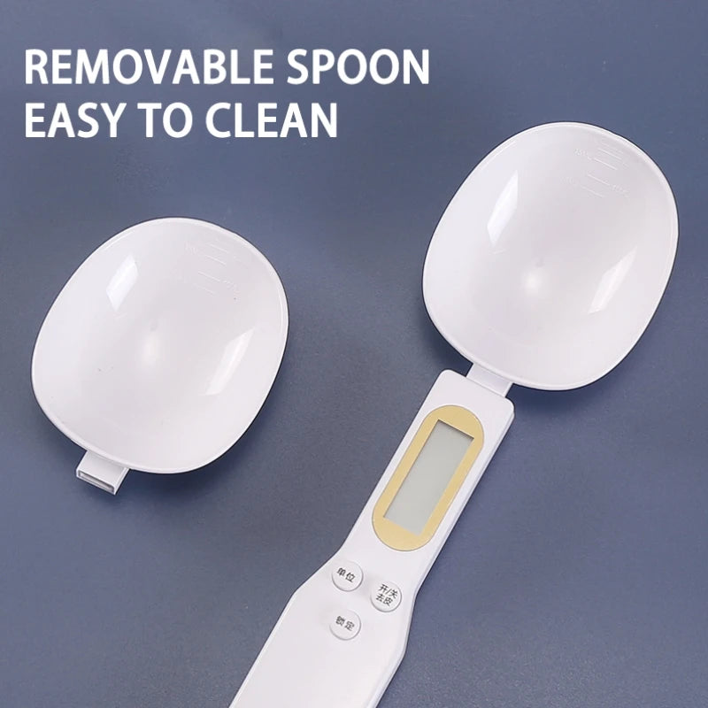 Weighing Spoon Scale Home Kitchen Tool Electronic Measuring Coffee Food Flour Powder Baking LCD Digital Measurement adjustable - mariaestalocashop