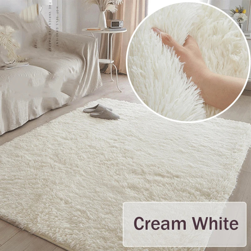 Gray Carpet for Living Room Plush Rug Bed Room Floor Fluffy Mats Anti-slip Home Decor Rugs Soft Velvet Carpets Kids Room Blanket - mariaestalocashop