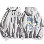 cute cartoon cat print hoodie women fashion winter autumn mouse tops