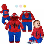Summer Spring Newborn Baby Boys Rompers Cartoon Spider Man Print Infan